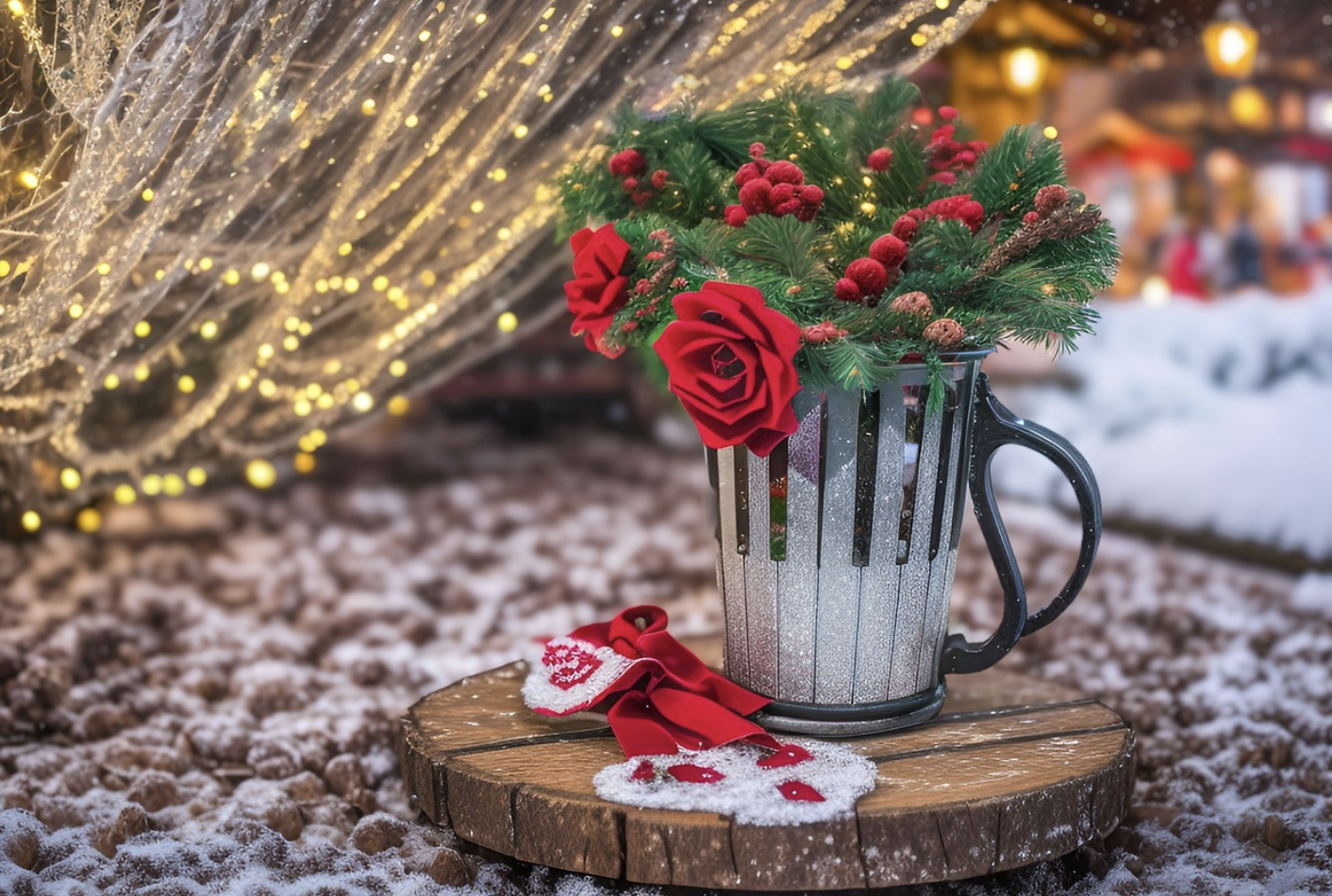 Новогодние идеи букетов для праздничного настроения